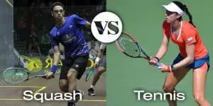 Squash VS Tennis Player Force Footwork
