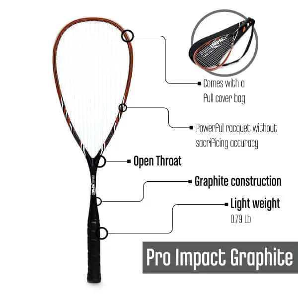 Squash Racquet under $100_ProImpactGraphite